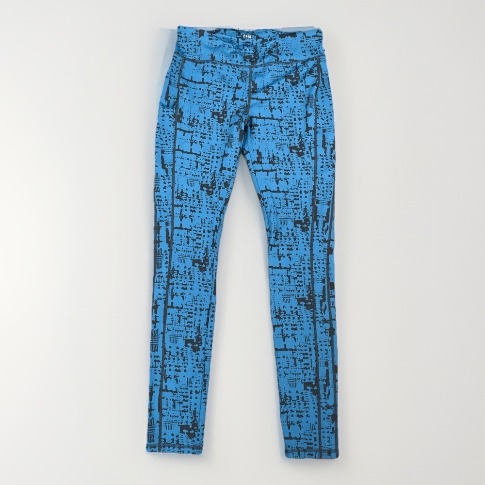 CAbi Blue and Black Printed Leggings